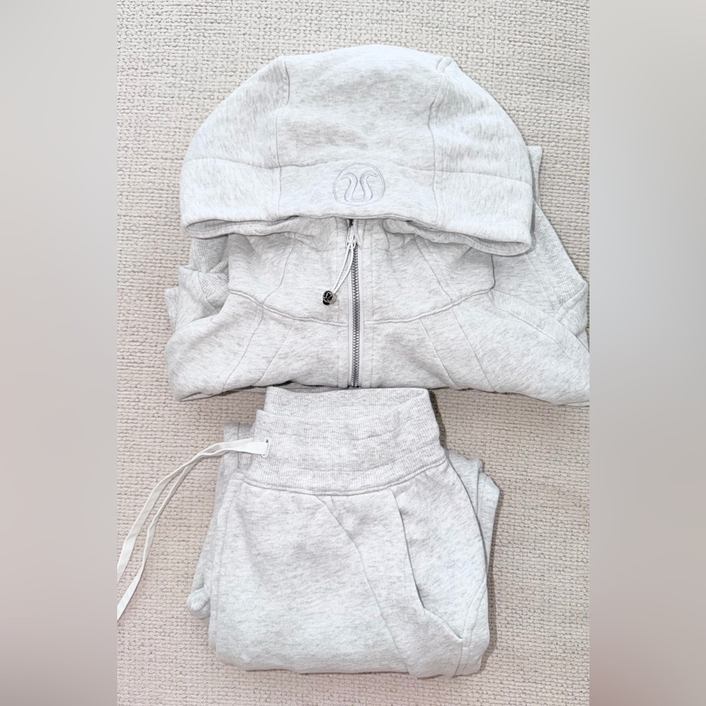 lululemon scuba  Gray Sweatpants and Hoodie Set
